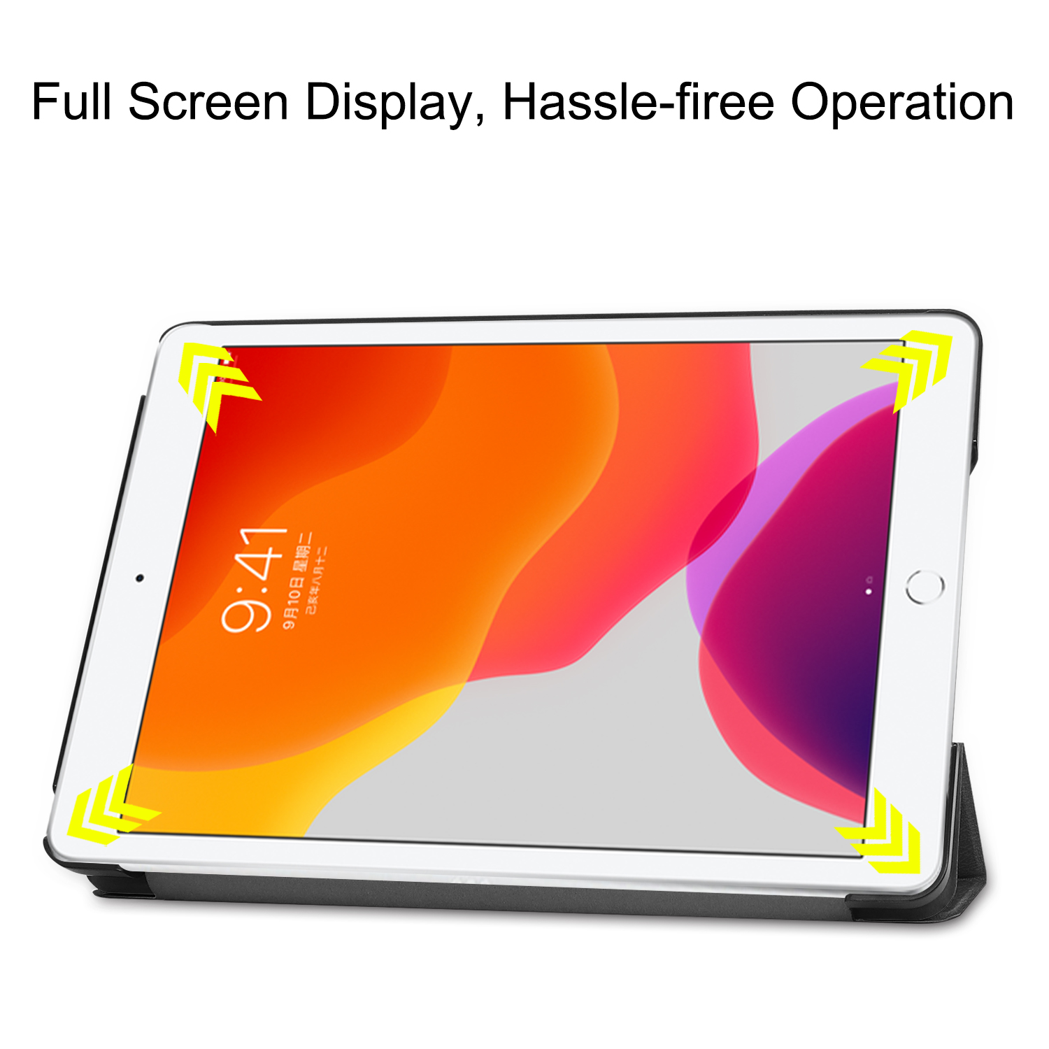 Wholesale cheap china universal stand pu leather case cover for ipad with pencil holder